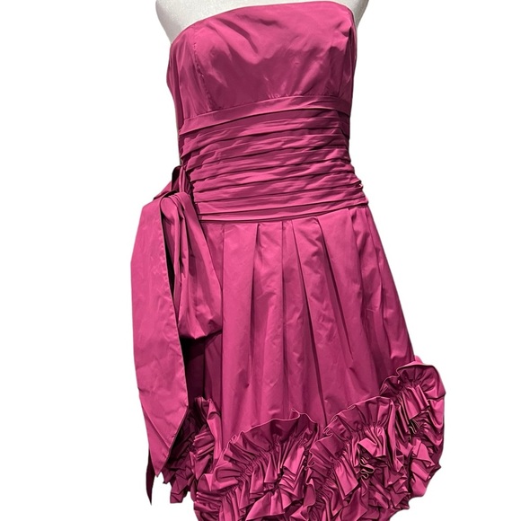 BCBG Maxazria Magneta Pink Ruffle dress size 8 - Picture 10 of 14